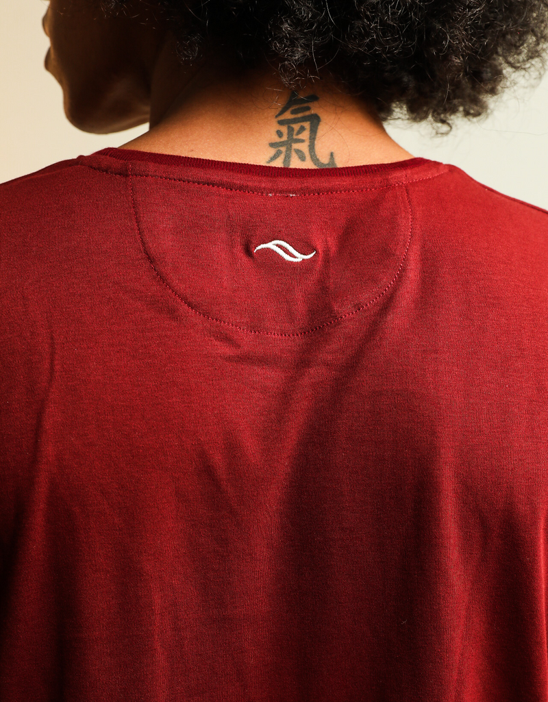 Tee-shirt bordeaux - coton bio Pima - Unisexe